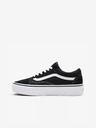 Vans Черни велурени маратонки на платформа VANS Old Skool