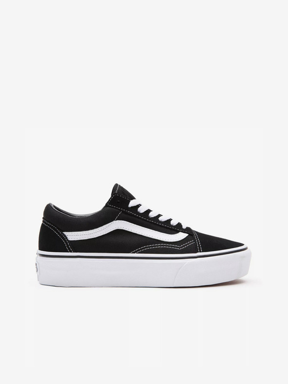 Vans Черни велурени маратонки на платформа VANS Old Skool