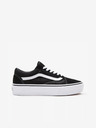 Vans Черни велурени маратонки на платформа VANS Old Skool
