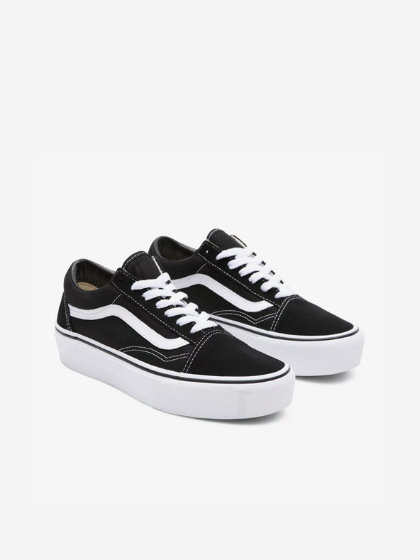 Vans Черни велурени маратонки на платформа VANS Old Skool