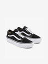 Vans Черни велурени маратонки на платформа VANS Old Skool