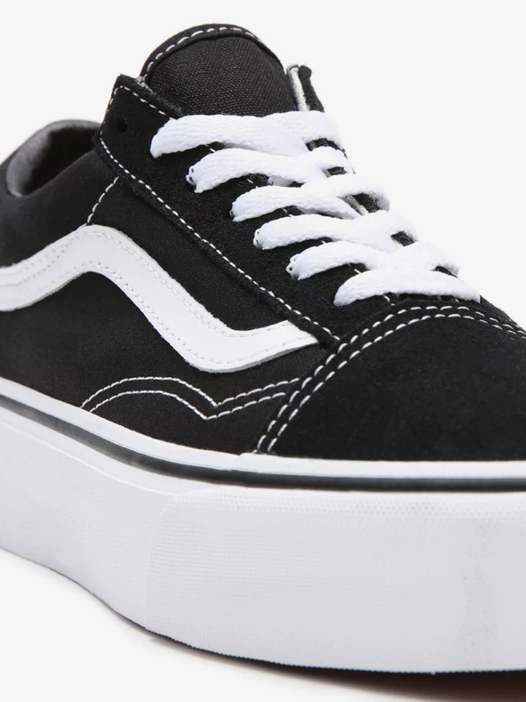 Vans Черни велурени маратонки на платформа VANS Old Skool