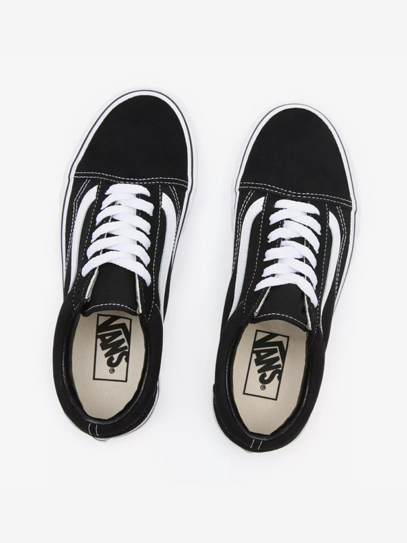 Vans Черни велурени маратонки на платформа VANS Old Skool