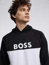 BOSS Бяло-черен мъжки суитшърт с качулка Hugo Boss