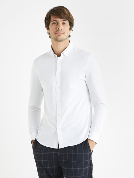 Celio Бяла мъжка риза Celio Bapik