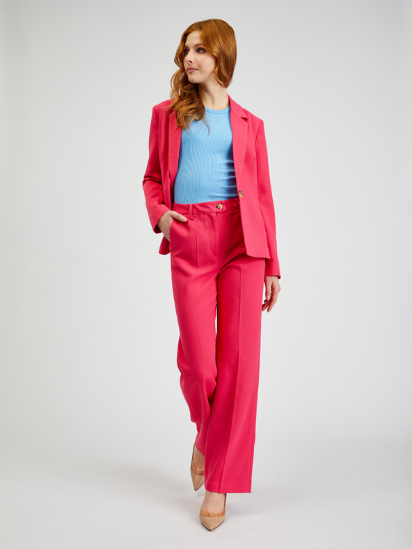 Orsay Тъмнорозови дамски flared fit панталони ORSAY