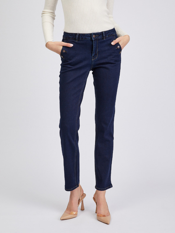 Orsay Тъмносини дамски straight fit дънки ORSAY