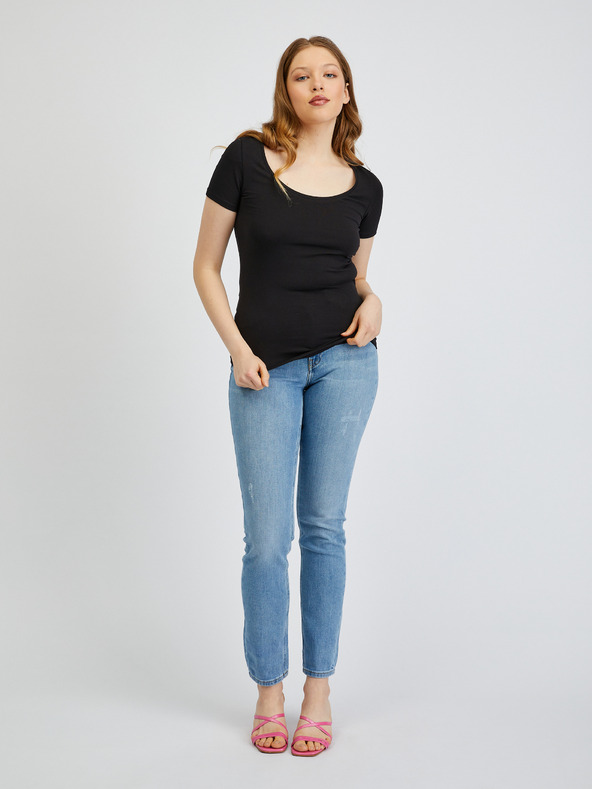 Orsay Черна дамска basic тениска ORSAY