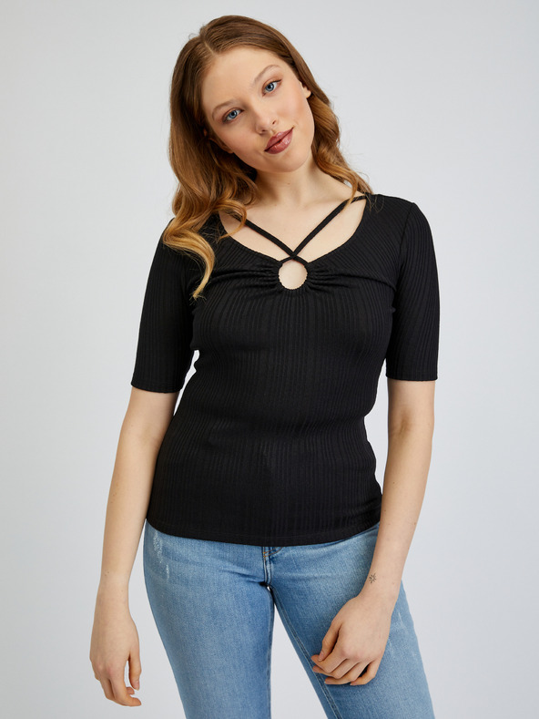 Orsay Черна дамска тениска ORSAY