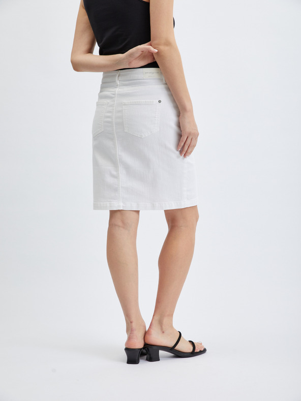 Orsay Бяла дамска дънкова пола ORSAY