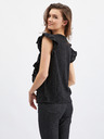 Orsay Черна дамска тениска с волан ORSAY