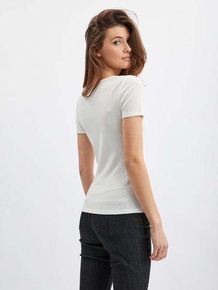 Orsay Бяла дамска тениска с декоративен детайл ORSAY