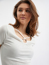 Orsay Бяла дамска тениска с декоративен детайл ORSAY