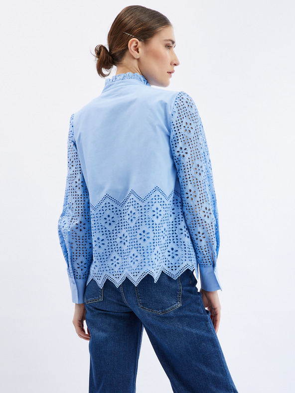 Orsay Светлосиня дамска блуза с декоративни детайли ORSAY