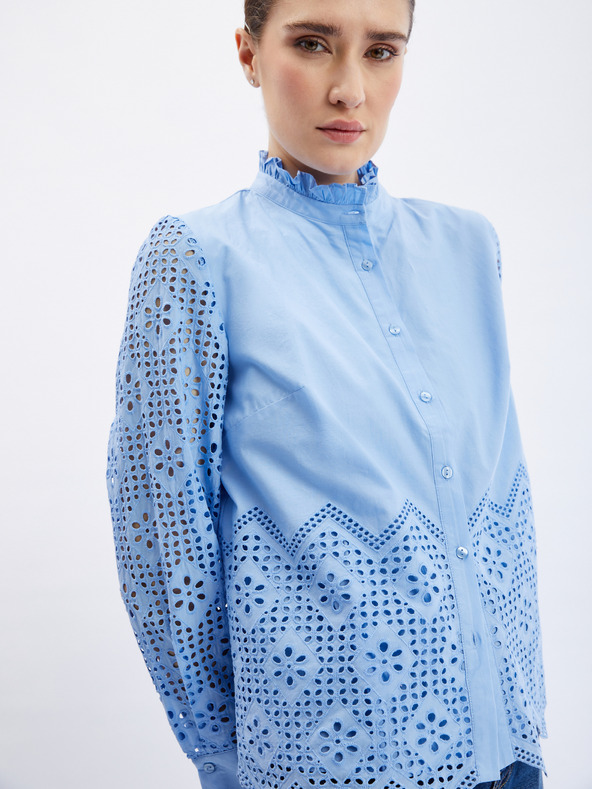 Orsay Светлосиня дамска блуза с декоративни детайли ORSAY