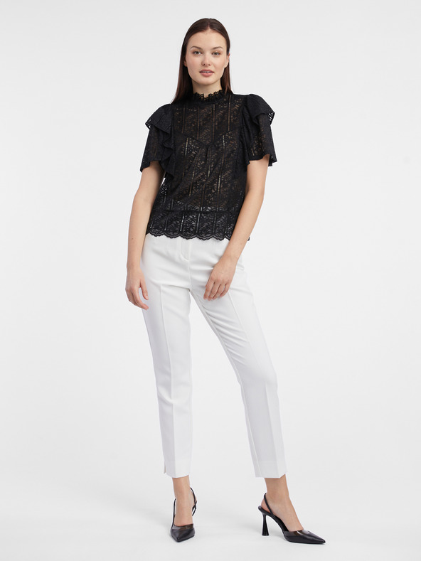 Orsay Черна дамска дантелена блуза ORSAY