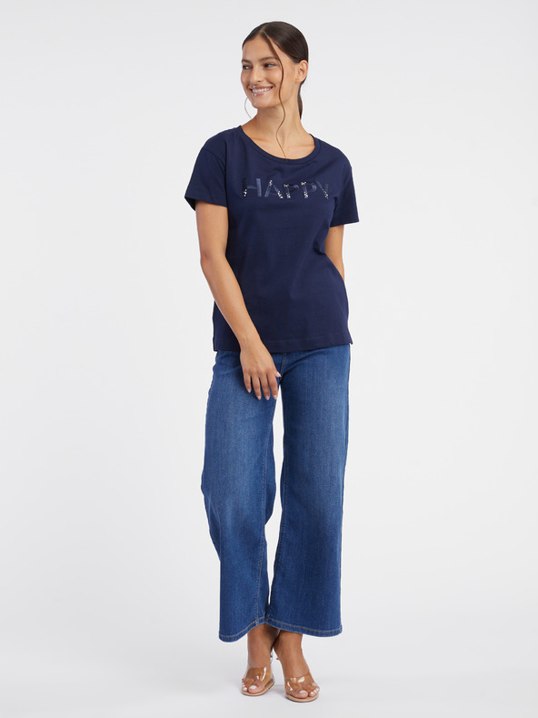 Orsay Тъмносиня дамска тениска ORSAY