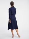 Orsay Тъмносиня дамска миди рокля-риза ORSAY