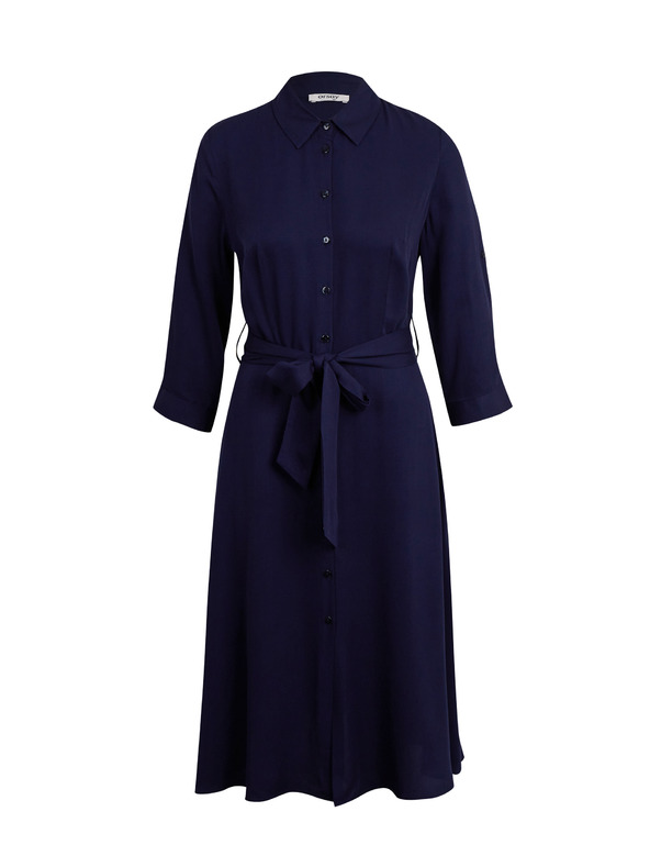 Orsay Тъмносиня дамска миди рокля-риза ORSAY