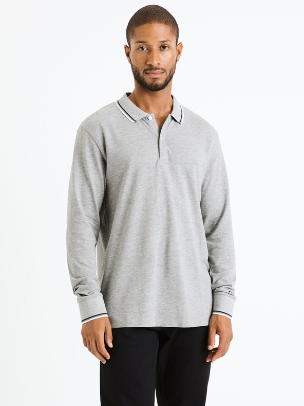 Celio Светлосива мъжка поло риза Celio Decoml