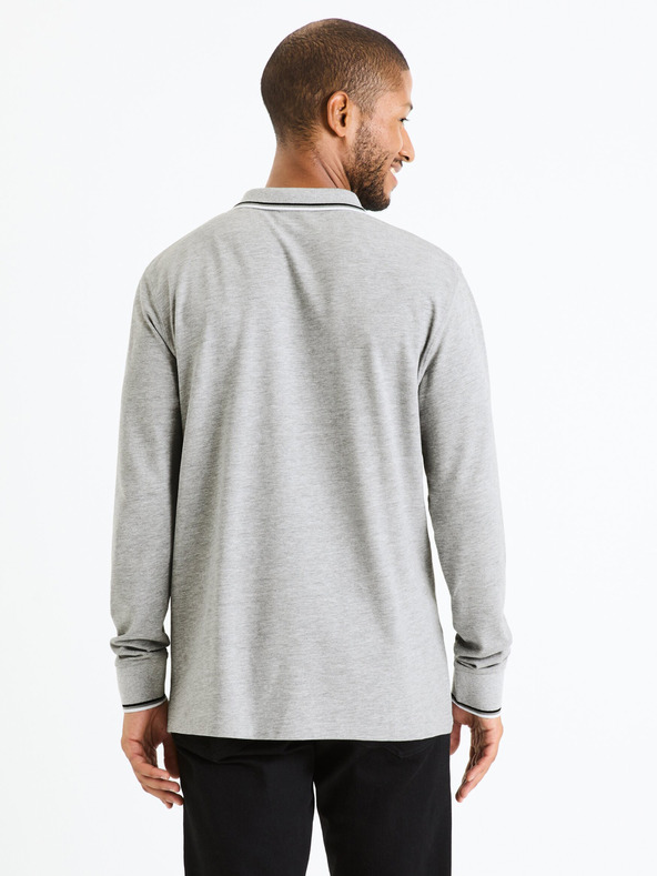 Celio Светлосива мъжка поло риза Celio Decoml