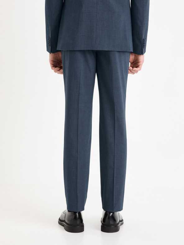 Celio Тъмносин мъжки кариран панталон Celio Gogabinfun