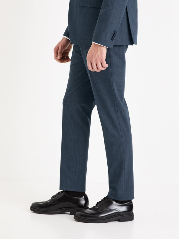 Celio Тъмносин мъжки кариран панталон Celio Gogabinfun