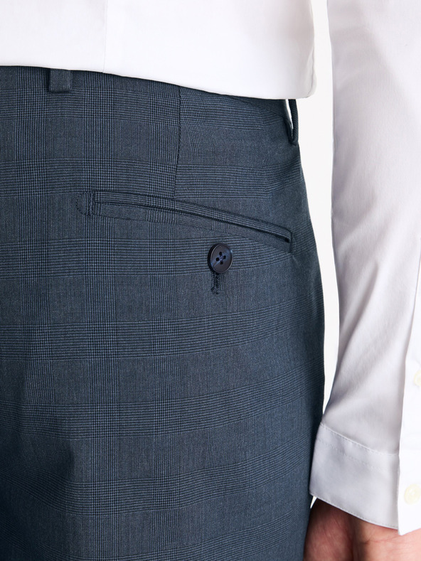 Celio Тъмносин мъжки кариран панталон Celio Gogabinfun