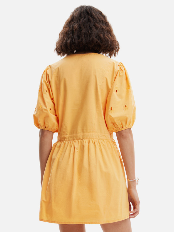 Desigual Оранжева дамска мини рокля Desigual Lombard