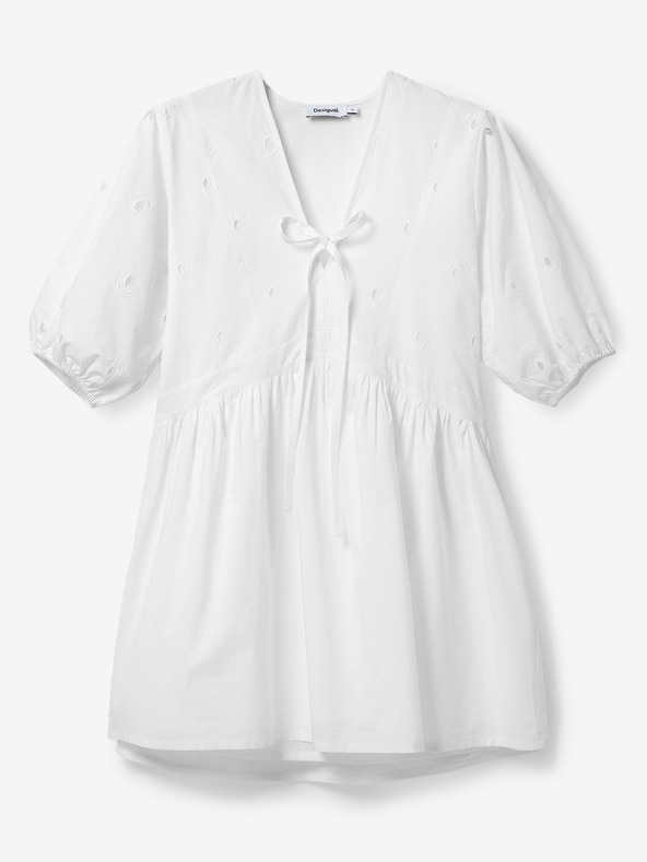 Desigual Бяла дамска мини рокля Desigual Lombard