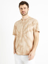 Celio Бежова мъжка тениска с батик Celio Deswirl