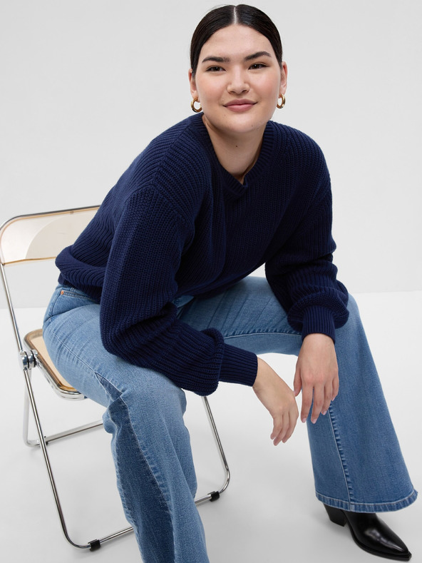 GAP Плетен къс пуловер GAP