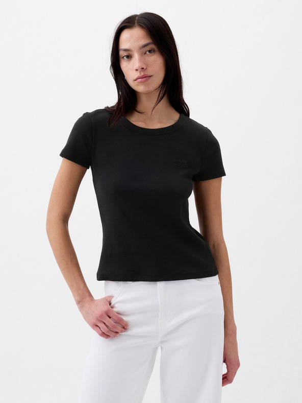 GAP Ребрести тениска с лого GAP