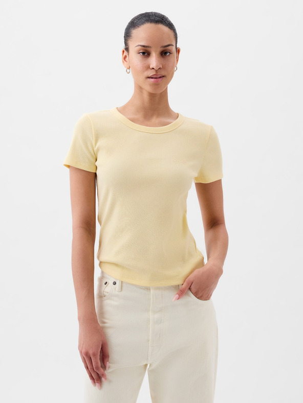 GAP Ребрести тениска с лого GAP