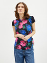 Orsay Розово-черна дамска блуза на цветя ORSAY