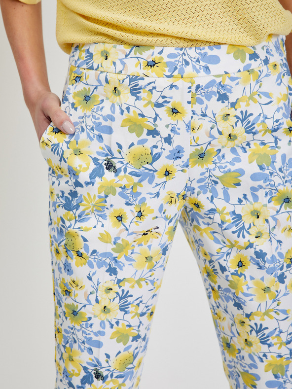 Orsay Бял дамски къс панталон на цветя ORSAY