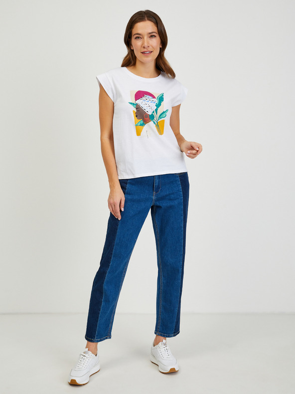 Orsay Бяла дамска тениска ORSAY