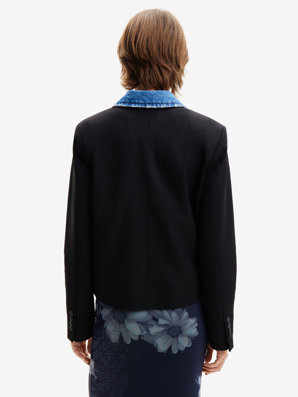 Desigual Черно-синьо дамско дънково яке Desigual Wheeler