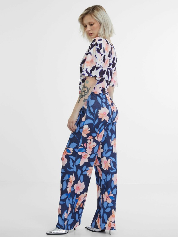 Orsay Тъмносин дамски гащеризон на цветя ORSAY