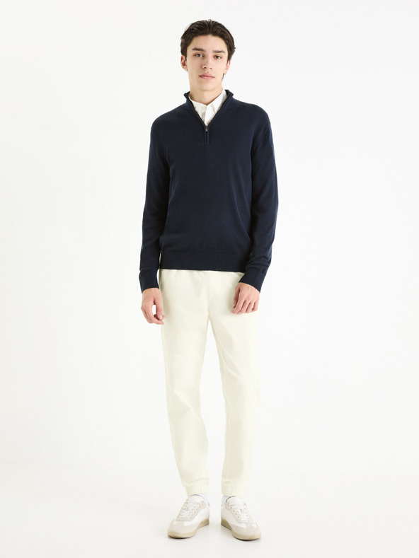 Celio Тъмносин мъжки основен пуловер Celio Gecotont