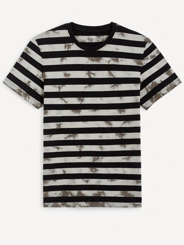 Celio Черна мъжка риза на райета Celio Geudi