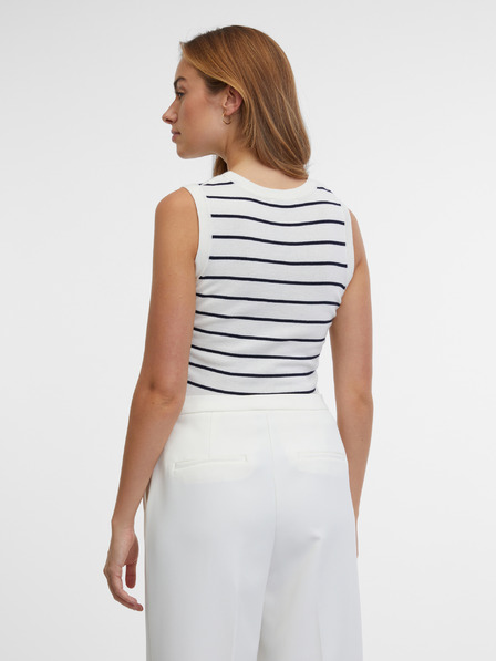 Orsay Синьо-кремав райран топ ORSAY за жени