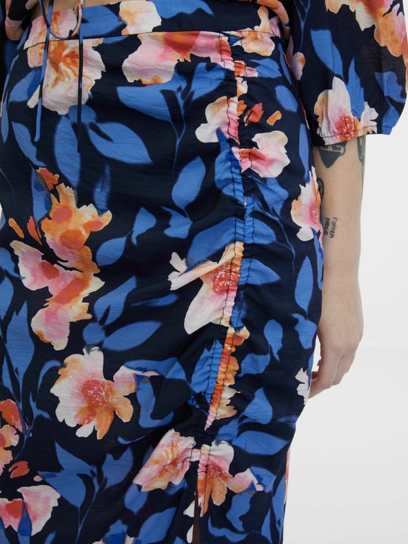 Orsay Розово-синя дамска пола на цветя ORSAY