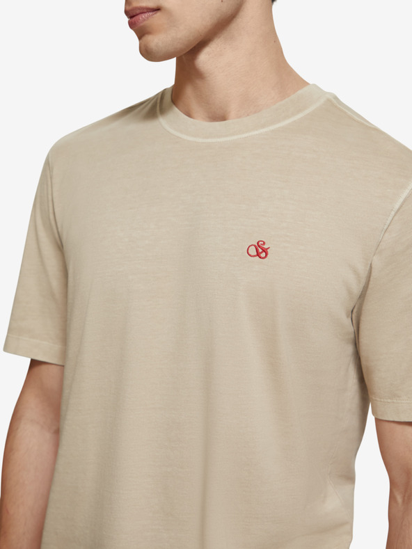 Scotch & Soda Бежова мъжка тениска Scotch & Soda