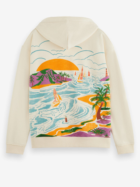 Scotch & Soda Кремаво мъжко яке с качулка Scotch & Soda