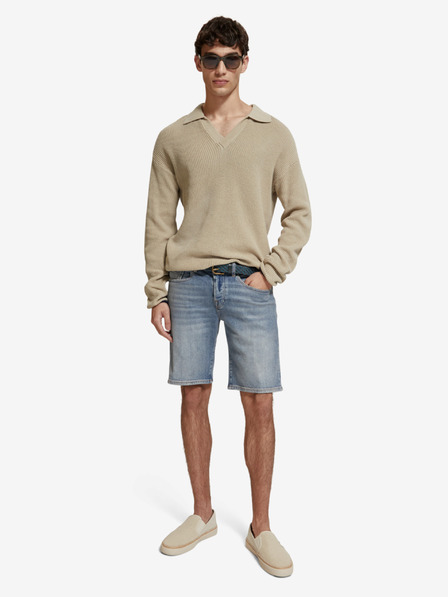 Scotch & Soda Сини мъжки къси панталони от деним Scotch & Soda