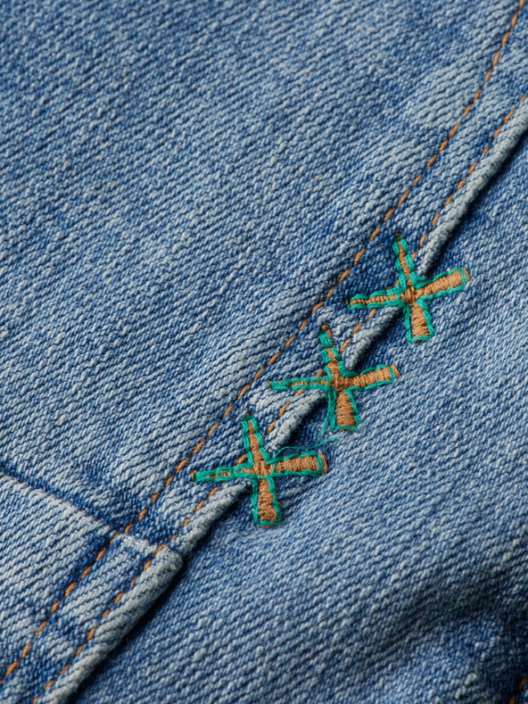 Scotch & Soda Сини мъжки къси панталони от деним Scotch & Soda