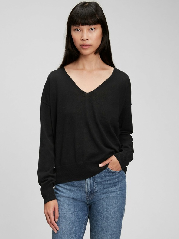 GAP Лнен crop пуловер GAP