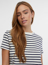 Orsay Синьо-кремава дамска тениска на райе ORSAY