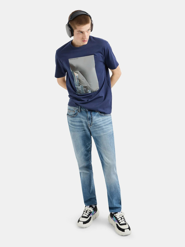 Armani Exchange Тъмносиня мъжка тениска Armani Exchange